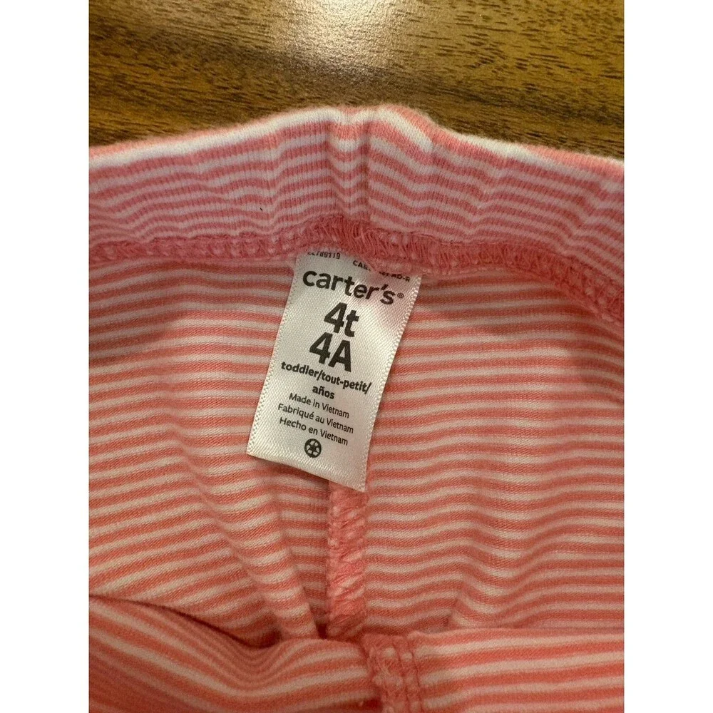Leggings Bundle - Carter’s & OshKosh - Flowers and Stripes, Size 4T